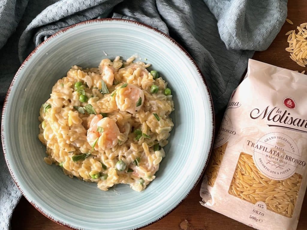 orzotto met garnalen