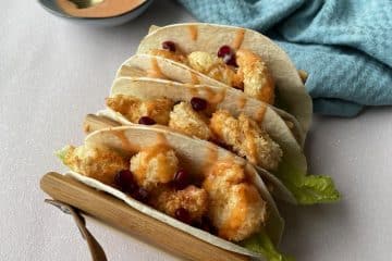 taco met coconut shrimps