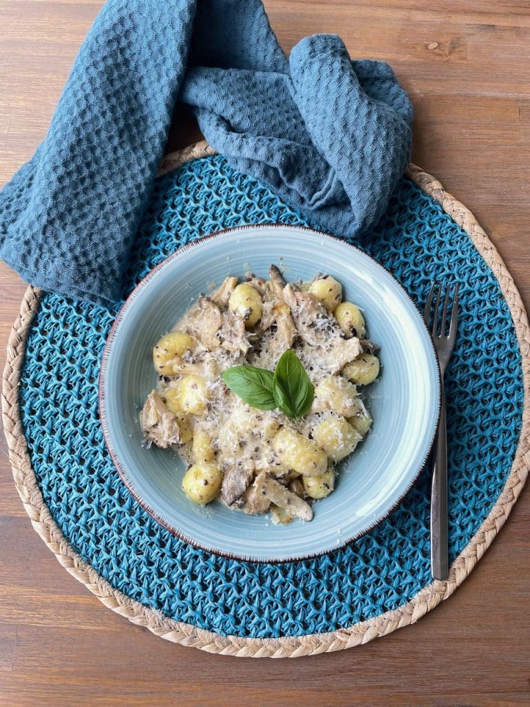 Gnocchi met paddenstoelen
