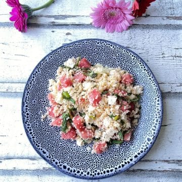 Couscous salade met watermeloen en feta