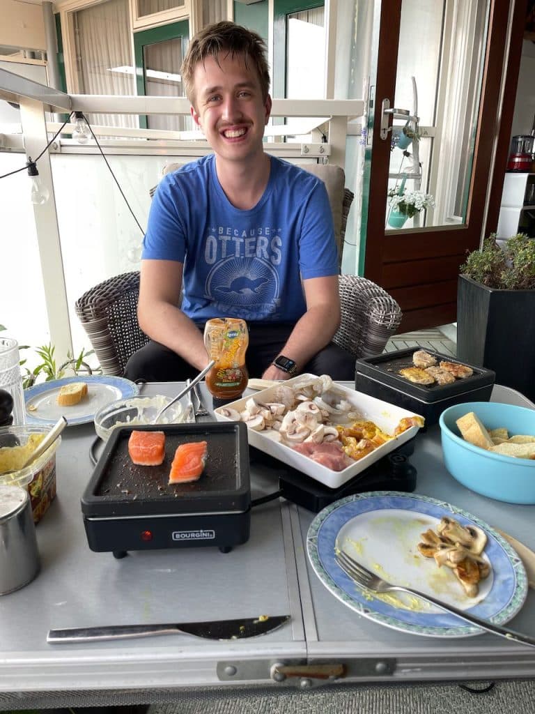 Grillen op balkon