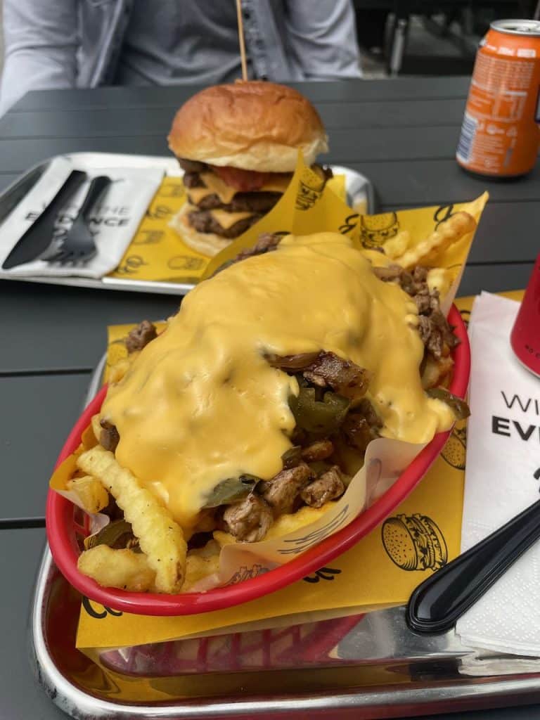 Philly cheese steak loaded fries