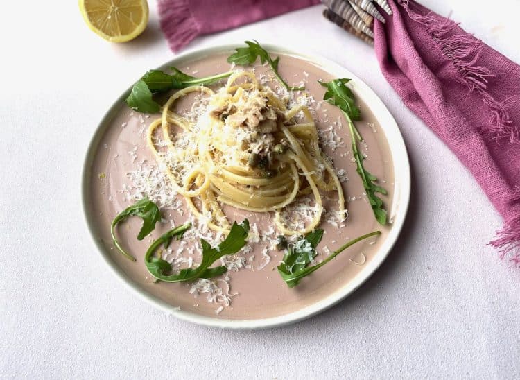 pasta citroen en tonijn