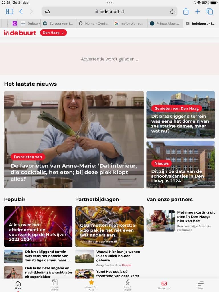 In de media