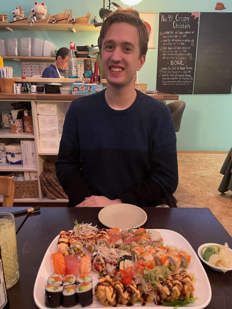 Met Bodhi sushi eten in Berlijn
