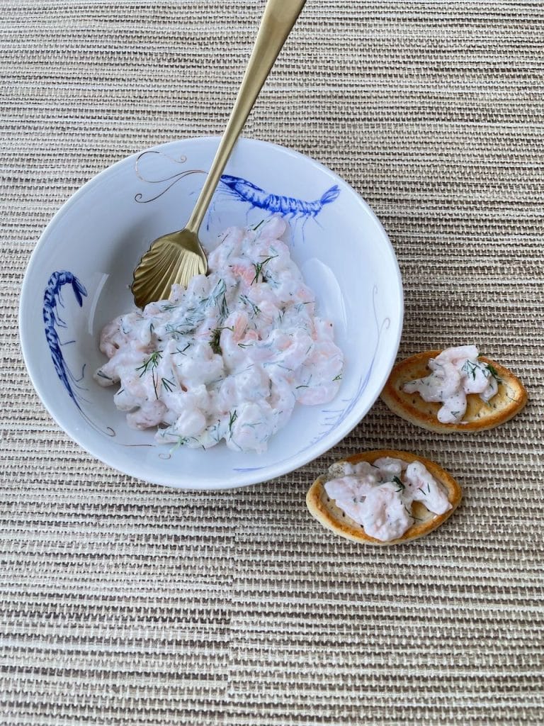 Garnalensalade met knoflook