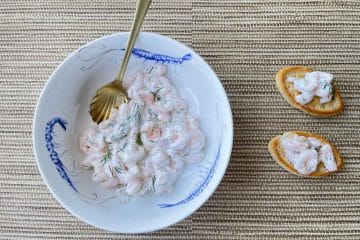 Garnalensalade met knoflook