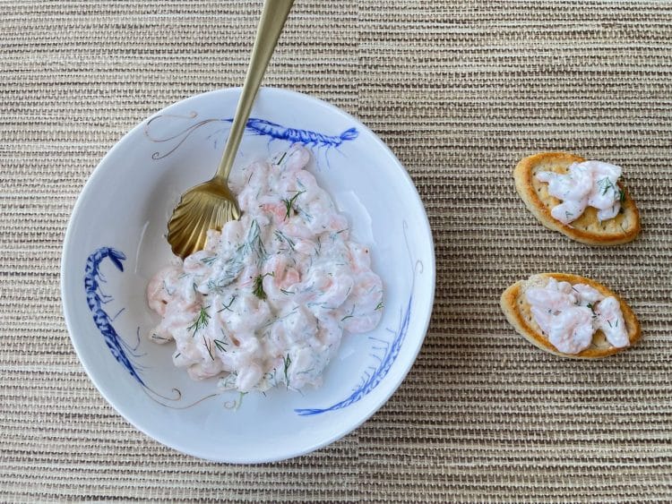 Garnalensalade met knoflook