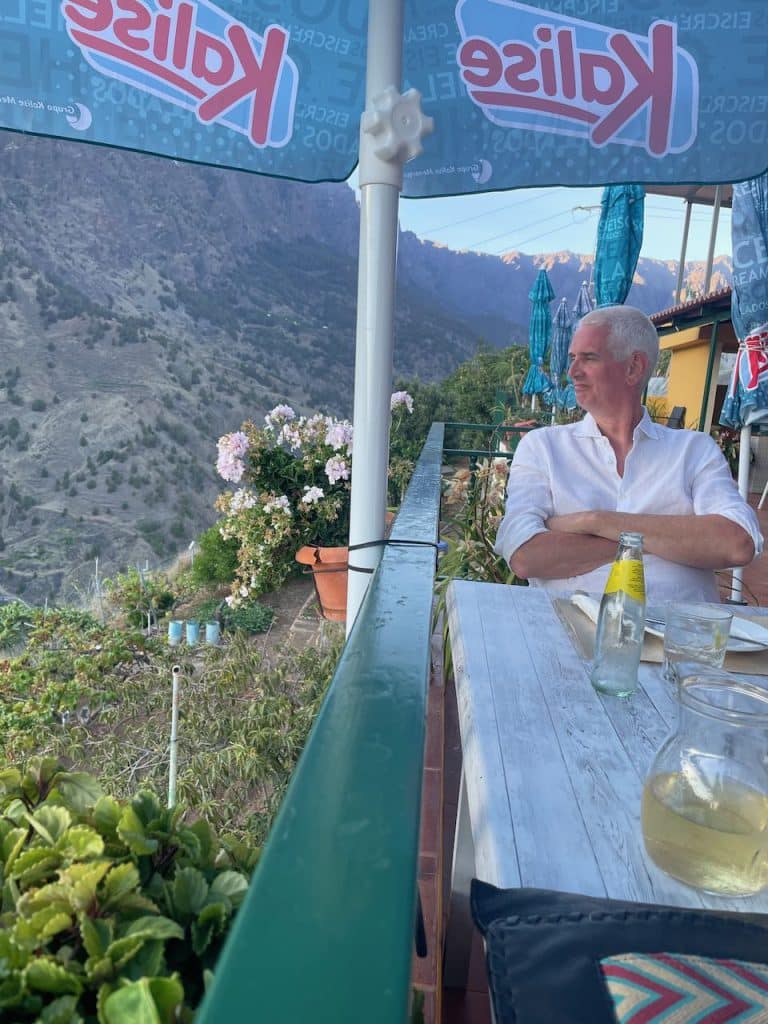 Uit eten op La Palma, balcone Taburiente