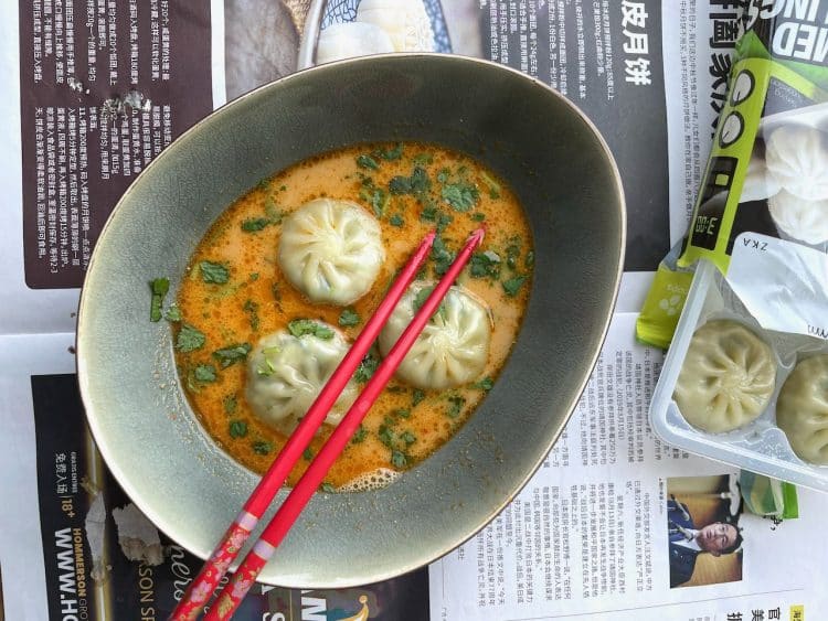 thai coconut dumpling soup