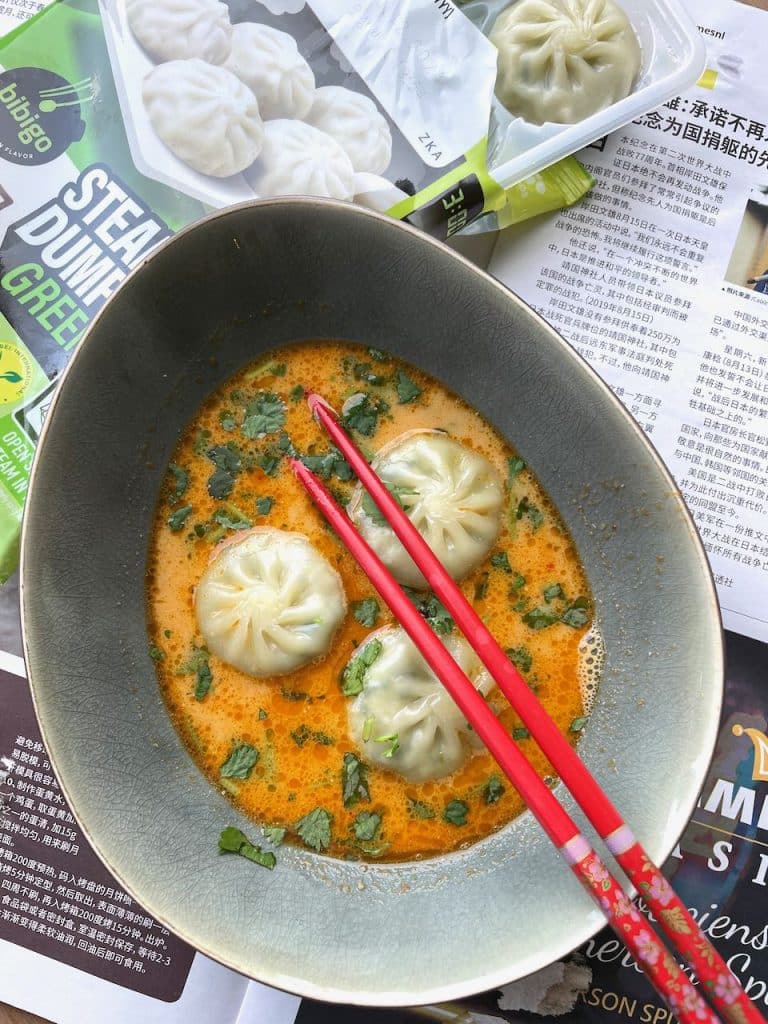 thai coconut dumpling soup