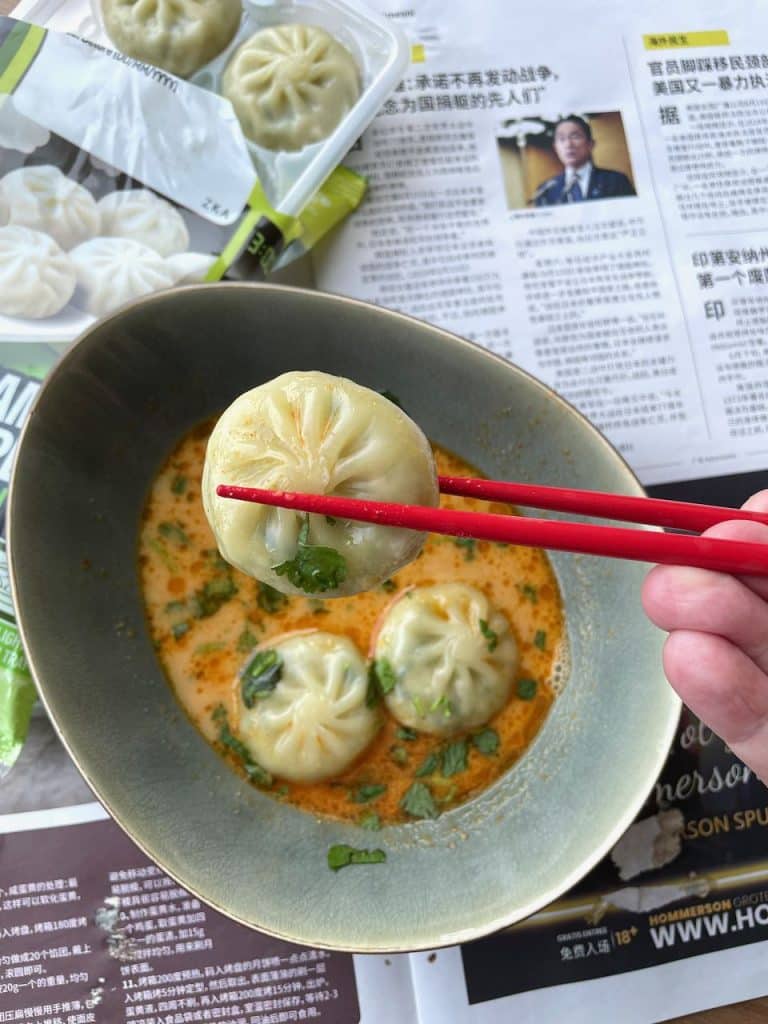 thai coconut dumpling soup