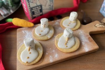 Melted snowman cookies