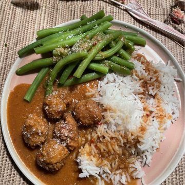 Snelle rendang balletjes