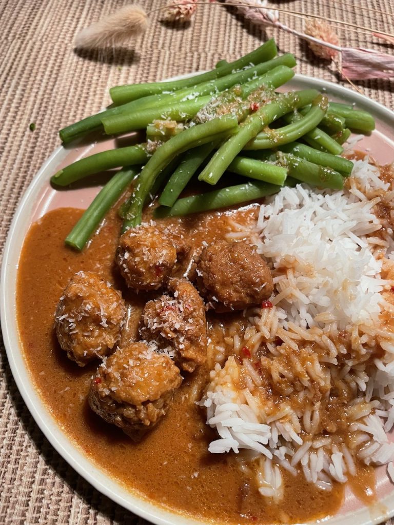 Snelle rendang balletjes