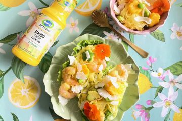 Noodle salade met garnalen en mango