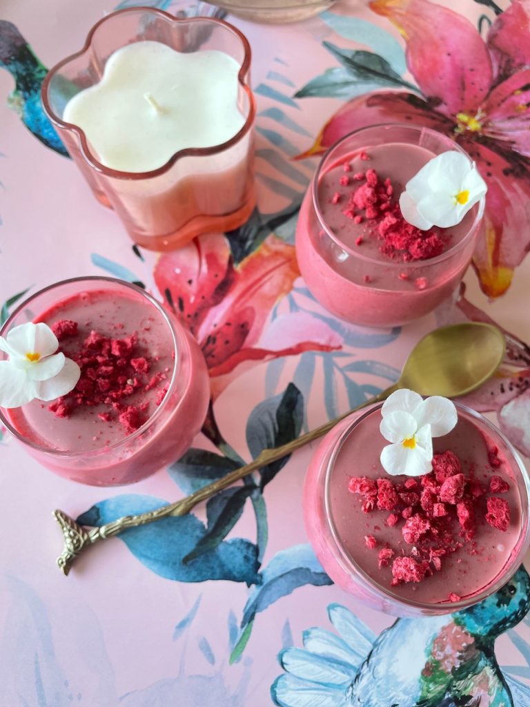 frambozen mousse met ruby chocolade