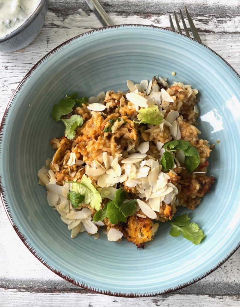 Chicken biryani uit the curry guy airfryer
