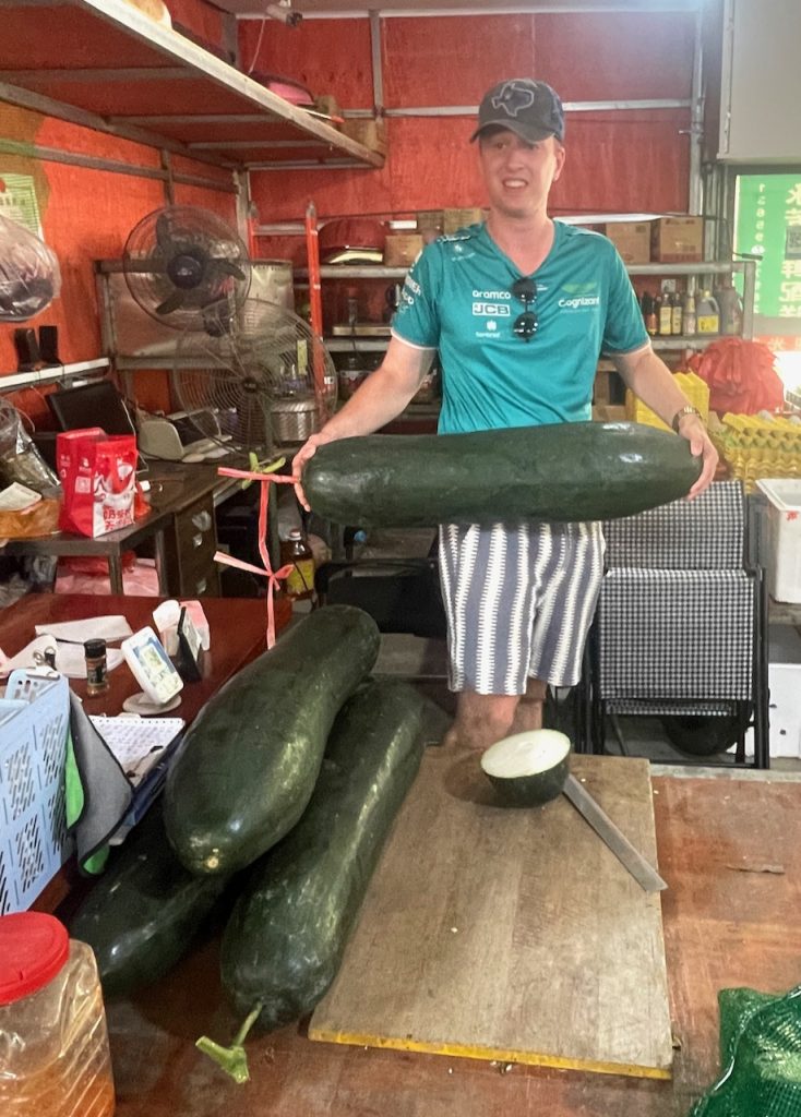 Courgette op de markt in China