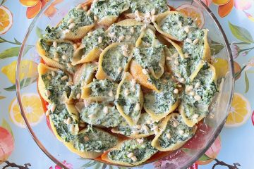 Conchiglie met ricotta en spinazie