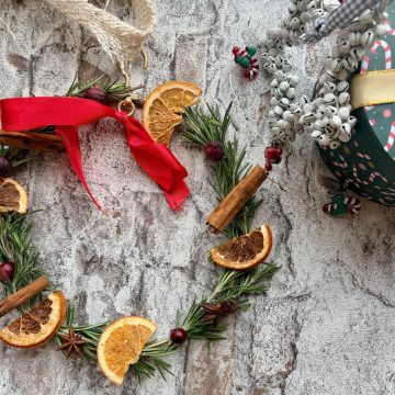 Kerstkrans voor in de keuken