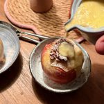 Duitse bratapfel met warme vanillesaus