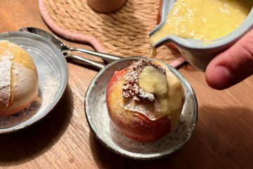 Duitse bratapfel met warme vanillesaus