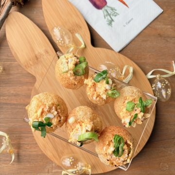 pani puri met pittige eiersalade