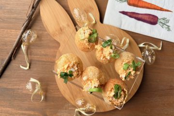 pani puri met pittige eiersalade