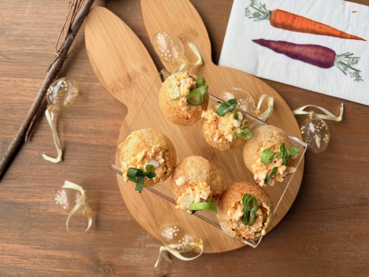 pani puri met pittige eiersalade