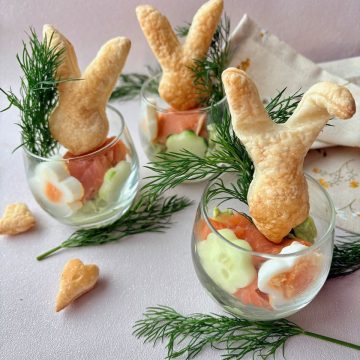 Avocadomousse met zalm voor Pasen