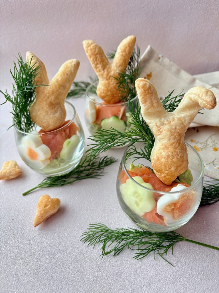 Avocadomousse met zalm voor Pasen