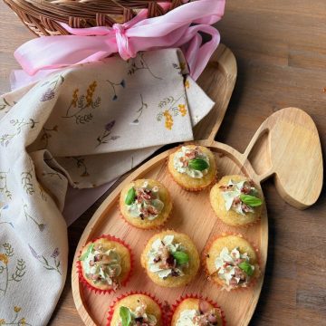 Hartige mini cupcakes met pestoroom