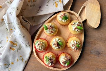 Hartige mini cupcakes met pestoroom