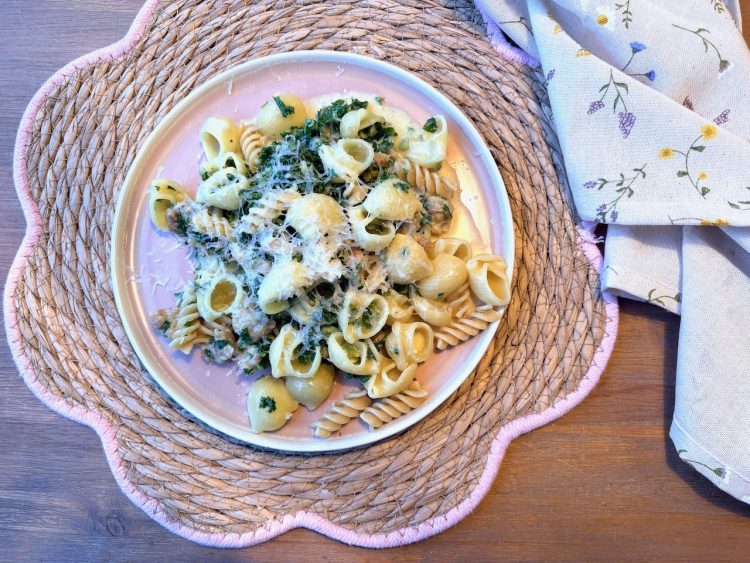 Pasta met boerenkool en worst