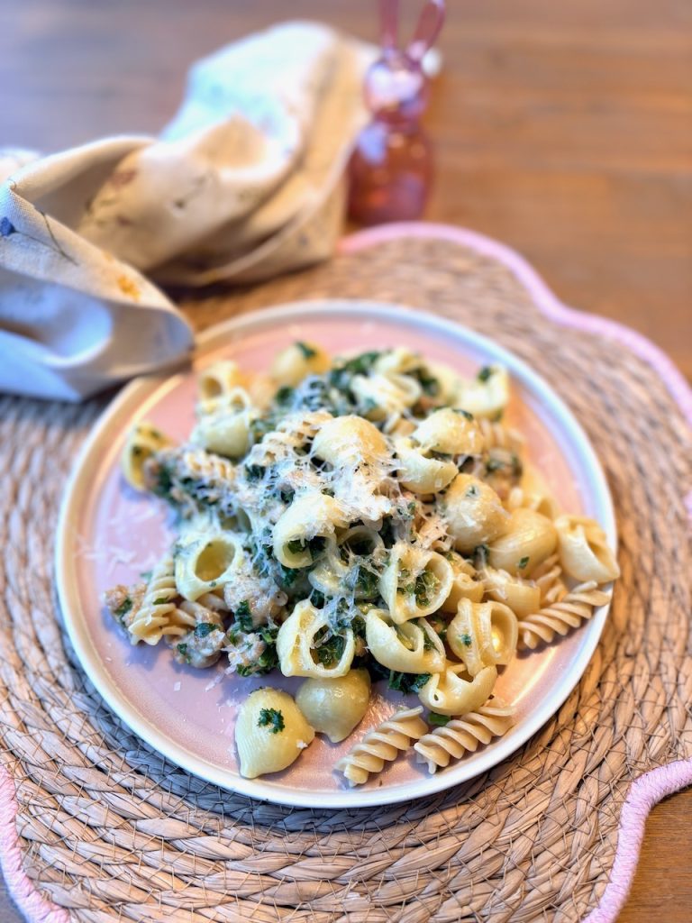 Pasta met boerenkool en worst