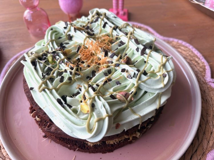 Dubai brownie taartje