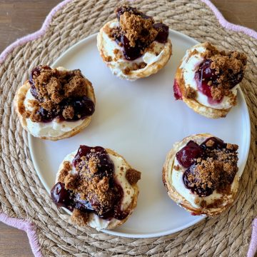 Monchou gebakjes in bladerdeegschelp