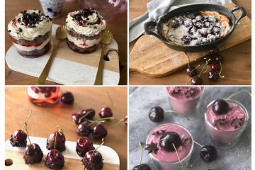 Collage recepten met kersen